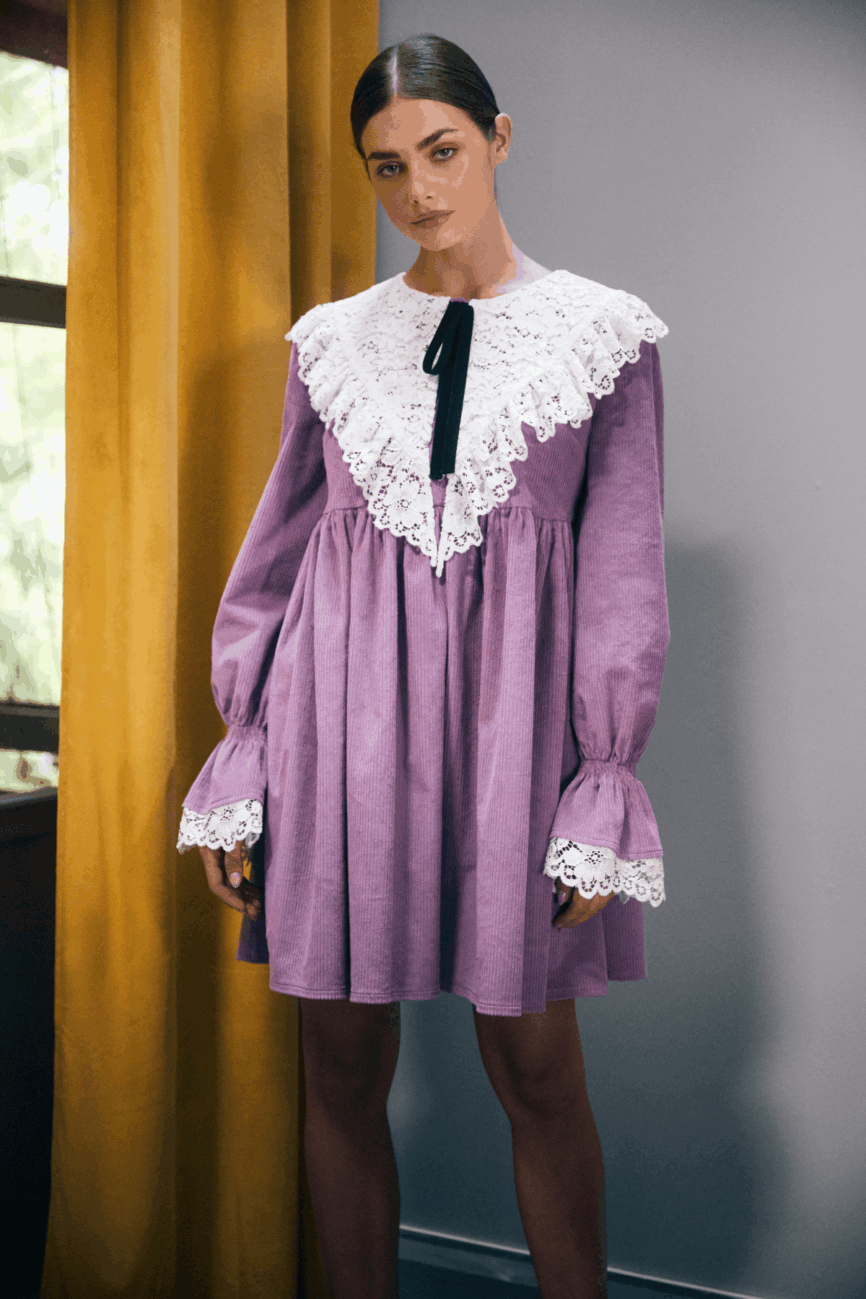 fioletów sukienka mini